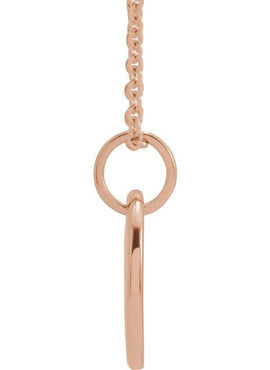 14K Rose Gold Engravable Oval 16-18