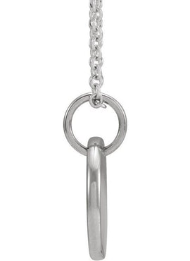 14K White Gold Engravable Round 16-18