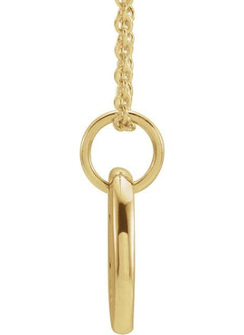 14K Yellow Gold Engravable Pear 16-18