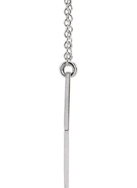 14K White Gold 14 mm Engravable Hexagon 16