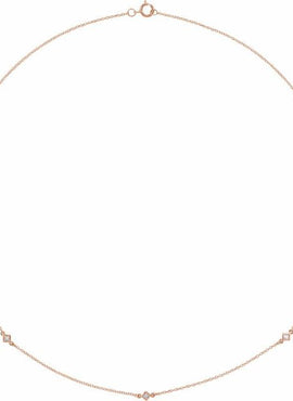 14K Yellow Gold 1/6 CTW Natural Diamond 3-Station 16