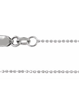 14K Yellow Gold 1 mm Diamond-Cut Bead Chain by the Inch