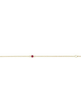 14K White Gold Imitation Mozambique Garnet Youth Birthstone 4 1/2-5 1/2