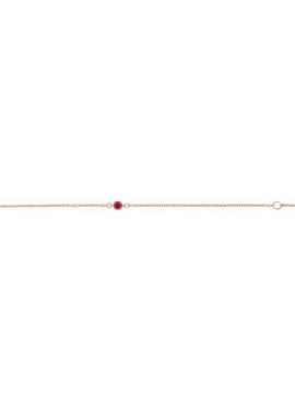 14K White Gold Imitation Mozambique Garnet Youth Birthstone 4 1/2-5 1/2
