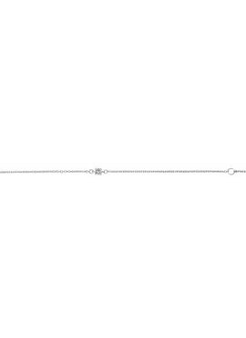 14K White Gold Imitation Mozambique Garnet Youth Birthstone 4 1/2-5 1/2