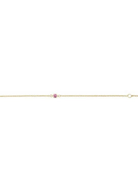 14K White Gold Imitation Mozambique Garnet Youth Birthstone 4 1/2-5 1/2
