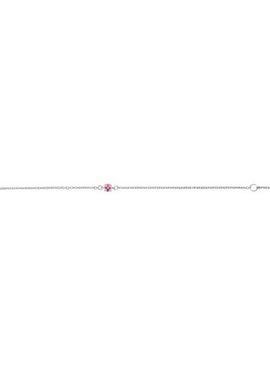 14K White Gold Imitation Mozambique Garnet Youth Birthstone 4 1/2-5 1/2