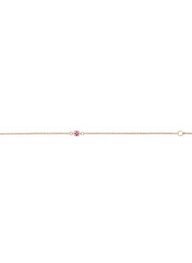 14K White Gold Imitation Mozambique Garnet Youth Birthstone 4 1/2-5 1/2
