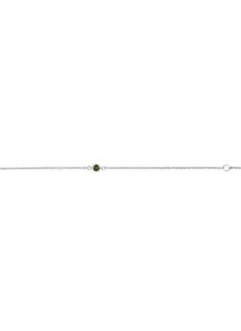 14K White Gold Imitation Mozambique Garnet Youth Birthstone 4 1/2-5 1/2