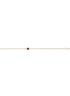 14K White Gold Imitation Mozambique Garnet Youth Birthstone 4 1/2-5 1/2