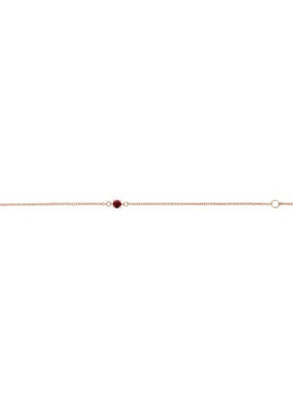 14K White Gold Imitation Mozambique Garnet Youth Birthstone 4 1/2-5 1/2