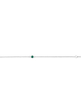 14K White Gold Imitation Mozambique Garnet Youth Birthstone 4 1/2-5 1/2