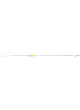 14K White Gold Imitation Mozambique Garnet Youth Birthstone 4 1/2-5 1/2