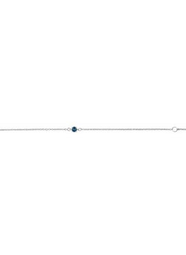 14K White Gold Imitation Mozambique Garnet Youth Birthstone 4 1/2-5 1/2