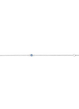 14K White Gold Imitation Mozambique Garnet Youth Birthstone 4 1/2-5 1/2