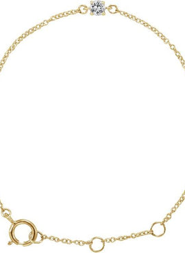 14K White Gold Imitation Mozambique Garnet Youth Birthstone 4 1/2-5 1/2