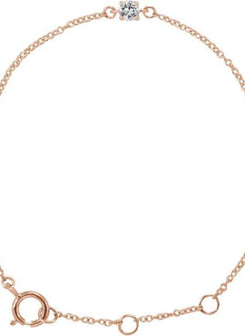 14K White Gold Imitation Mozambique Garnet Youth Birthstone 4 1/2-5 1/2