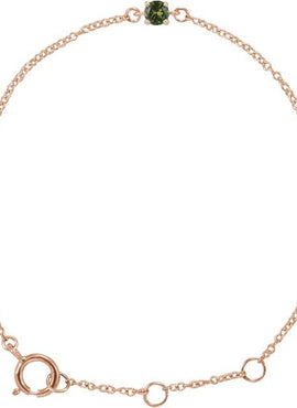 14K White Gold Imitation Mozambique Garnet Youth Birthstone 4 1/2-5 1/2