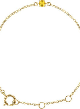 14K White Gold Imitation Mozambique Garnet Youth Birthstone 4 1/2-5 1/2