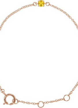 14K White Gold Imitation Mozambique Garnet Youth Birthstone 4 1/2-5 1/2