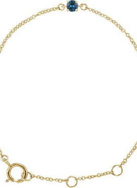 14K White Gold Imitation Mozambique Garnet Youth Birthstone 4 1/2-5 1/2