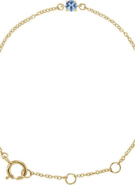 14K White Gold Imitation Mozambique Garnet Youth Birthstone 4 1/2-5 1/2