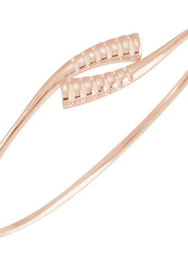 14K Yellow Gold 16.5 mm Bypass Bangle 7
