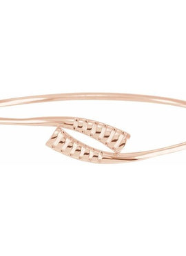 14K Yellow Gold 16.5 mm Bypass Bangle 7