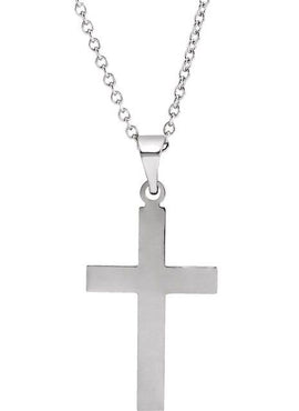 Sterling Silver 36.8x17.7 mm Cross Pendant