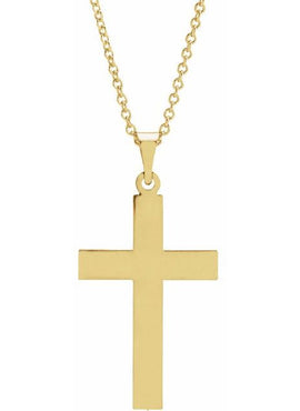 Sterling Silver 36.8x17.7 mm Cross Pendant