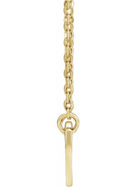 14K White Gold Engravable Heart 16-18