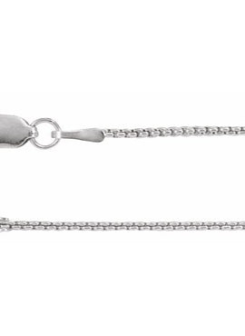 14K Yellow Gold Recycled Metal 1 mm Rounded Box Chain by the Inch