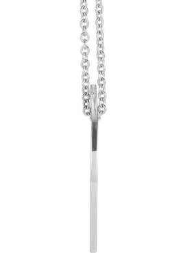 14K White Gold Faith, Hope, Love Pierced Loop 16-18