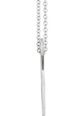 14K White Gold Faith, Hope, Love Pierced Loop 16-18