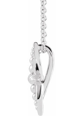 Sterling Silver Beaded Star Pendant