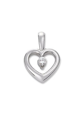 Platinum .07 CTW Natural Diamond Heart Pendant