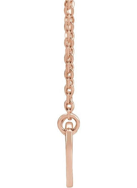 14K White Gold Engravable Heart 16-18