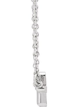 14K Rose Gold Sideways Cross 18