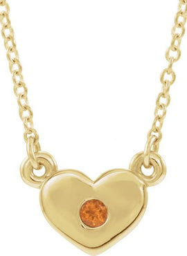 14K White Gold .03 CTW Natural Diamond Heart 16