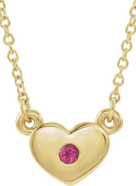 14K White Gold .03 CTW Natural Diamond Heart 16