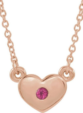 14K White Gold .03 CTW Natural Diamond Heart 16