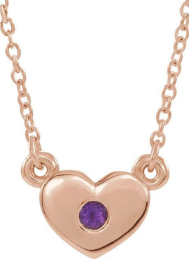 14K White Gold .03 CTW Natural Diamond Heart 16