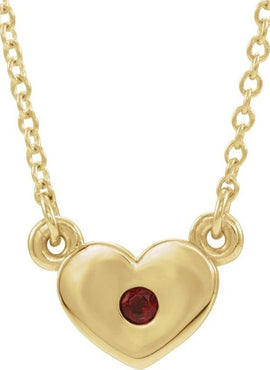 14K White Gold .03 CTW Natural Diamond Heart 16