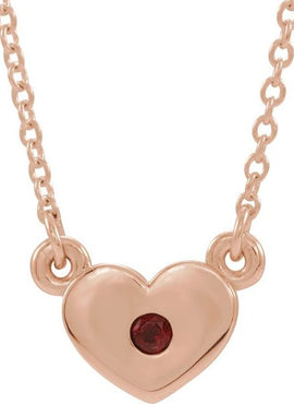 14K White Gold .03 CTW Natural Diamond Heart 16