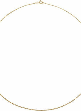 14K Yellow Gold 1.28 mm Figaro 7