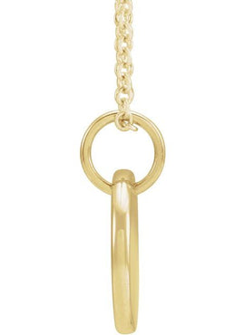 14K White Gold Engravable Round 16-18