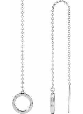 14K Yellow Gold Geometric Chain Earrings
