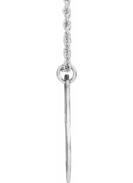 14K White Gold 20.7x15.4 mm Pierced Cross Shield Pendant