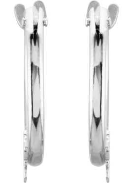 14K Yellow Gold Star Hinged 12.5 mm Hoop Earrings