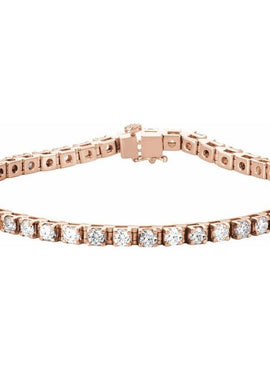 14K White Gold 4 3/4 CTW Natural Diamond Line 7
